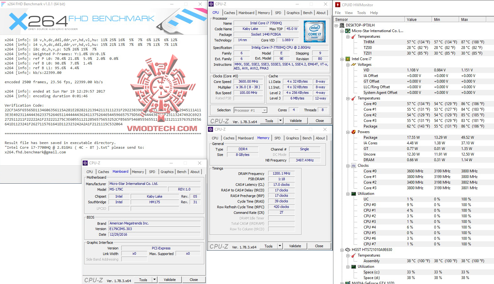 x264 1 MSI GE72MVR 7RG Apache Pro Review