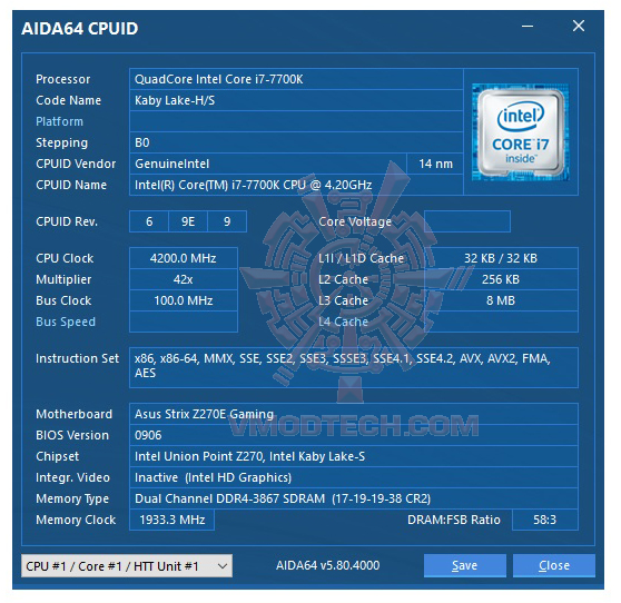 cpu-aida cpu aida ASUS ROG STRIX Z270E GAMING REVIEW