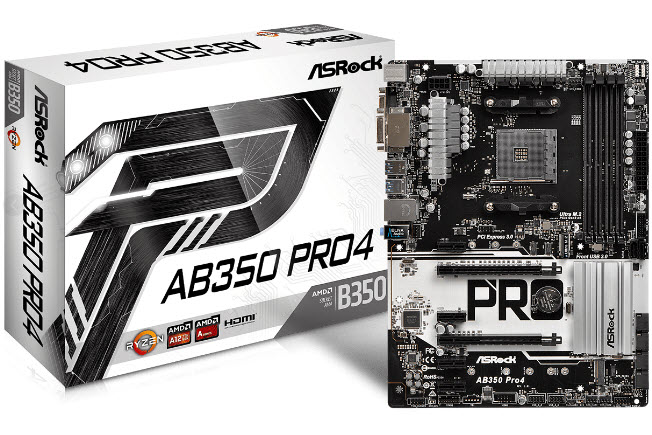 asrock-ab350-pro-mb asrock ab350 pro mb ASRock AB350 Pro4 เมนบอร์ด AMD Ryzen ฟีเจอร์ครบสุดคุ้ม สำหรับเกมเมอร์