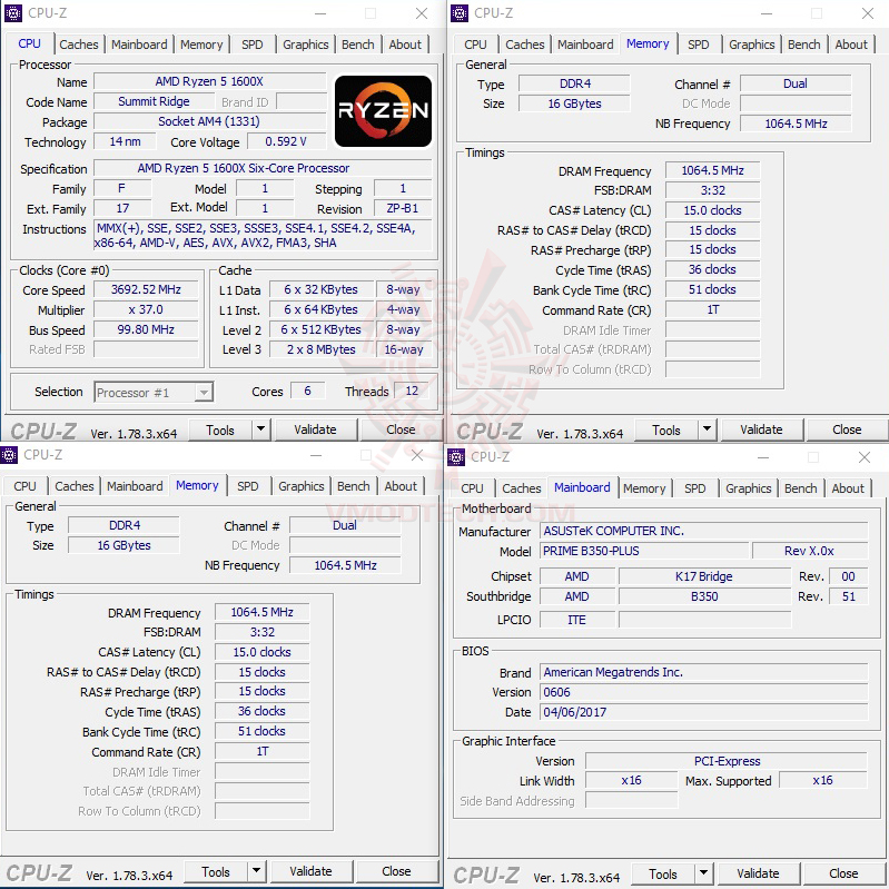 cpuid AMD RYZEN 5 1600X Review