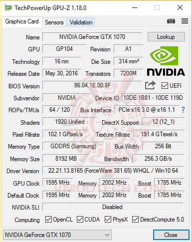 gpuz AMD RYZEN 5 1600X Review