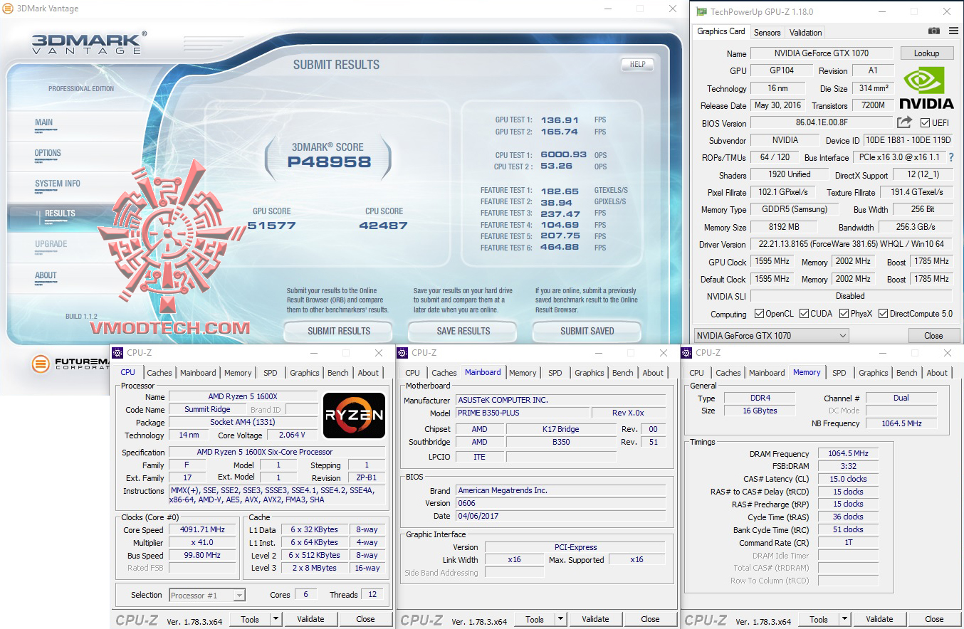 vt AMD RYZEN 5 1600X Review