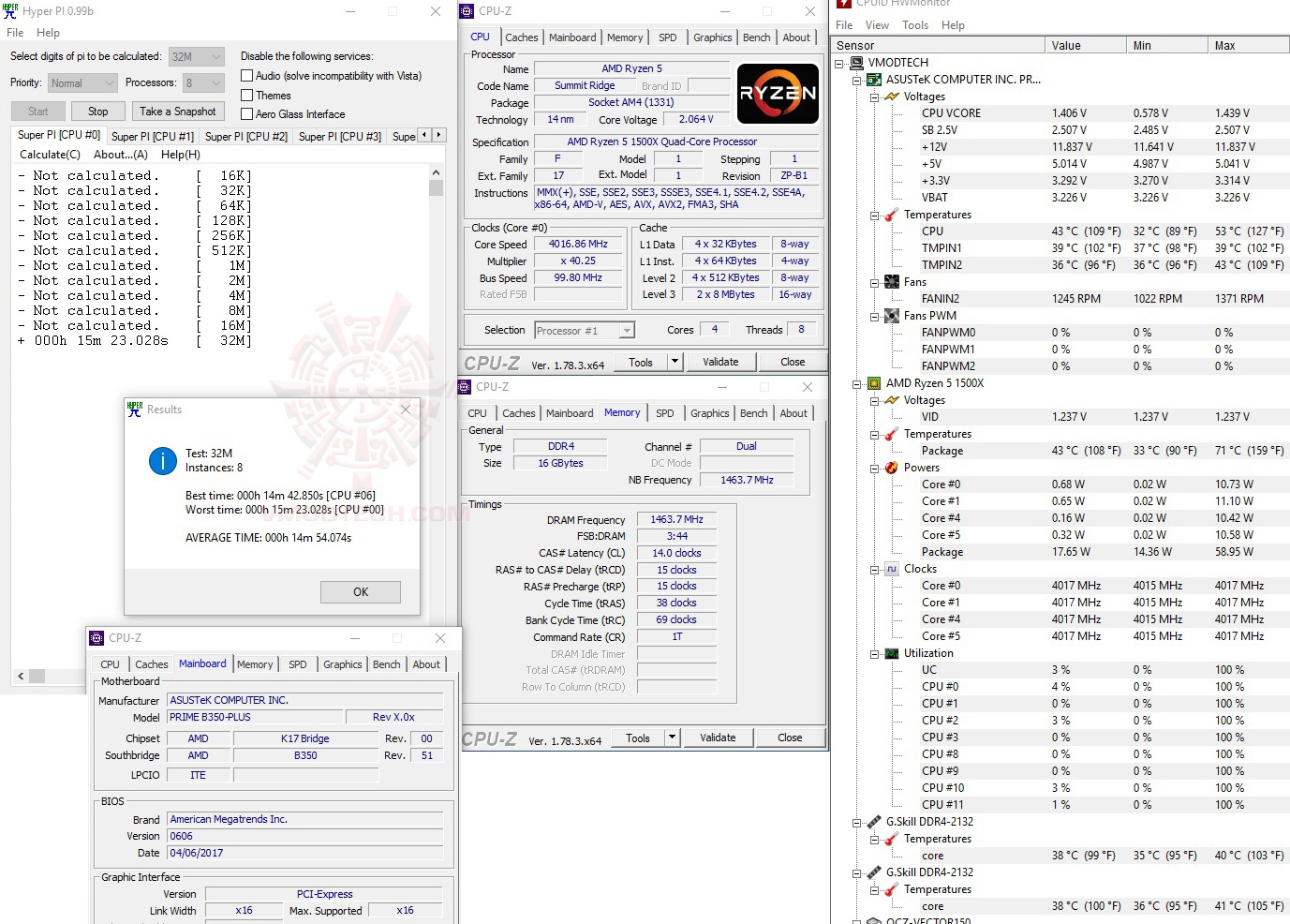 h323 oc AMD RYZEN 5 1500X Review