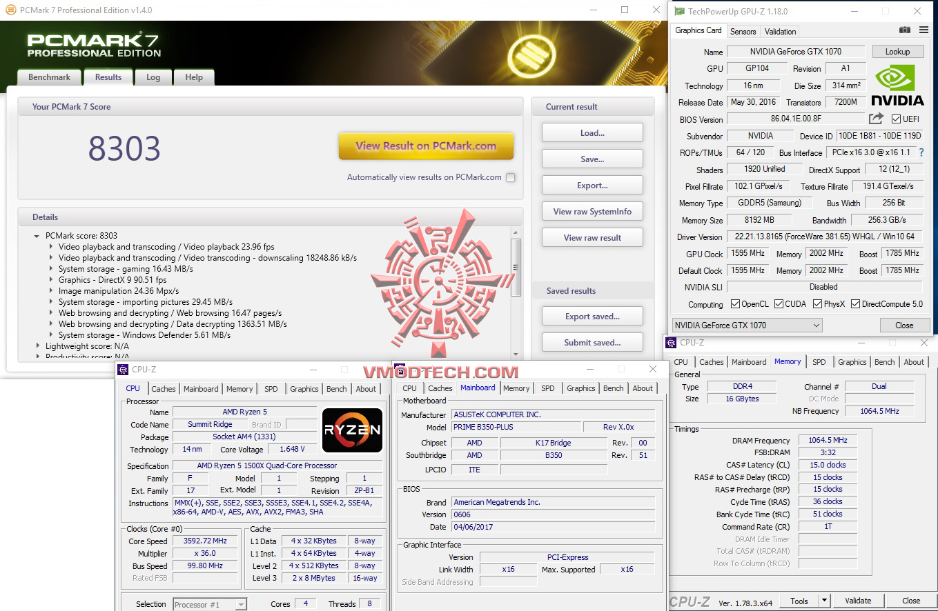 pc7 AMD RYZEN 5 1500X Review
