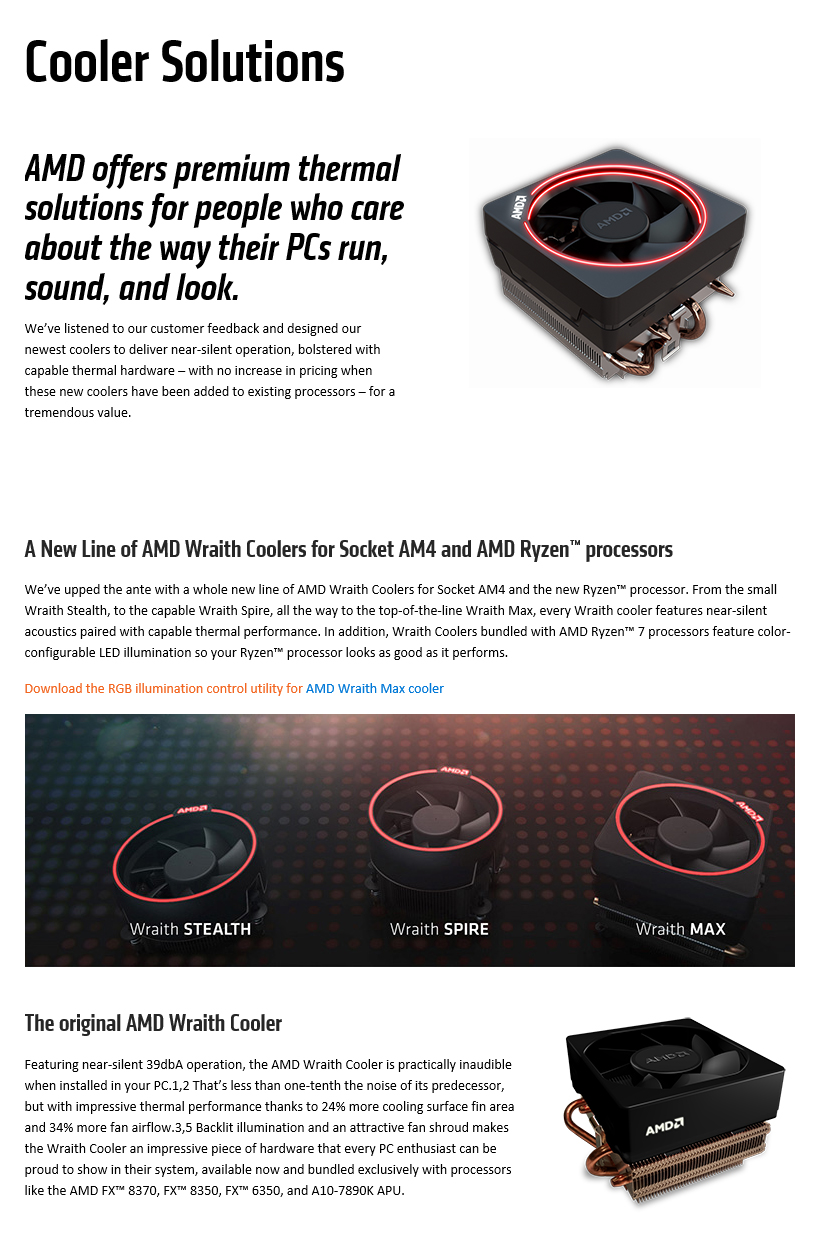 หน้าที่ 1 AMD Ryzen Wraith Max RGB Cooler and AMD Wraith Stealth