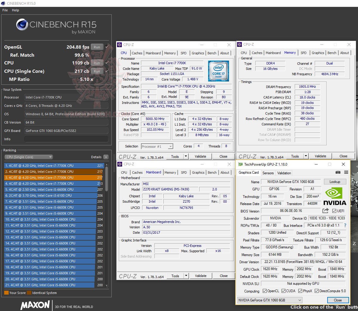 c15 MSI Z270 KRAIT GAMING REVIEW
