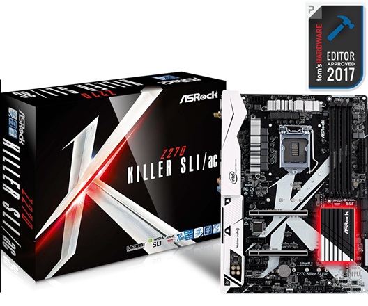asrock z270 killer ac 3 ASRock Z270 Killer SLI/ ac คว้ารางวัล Editor Approved จากทาง Tom’s Hardware