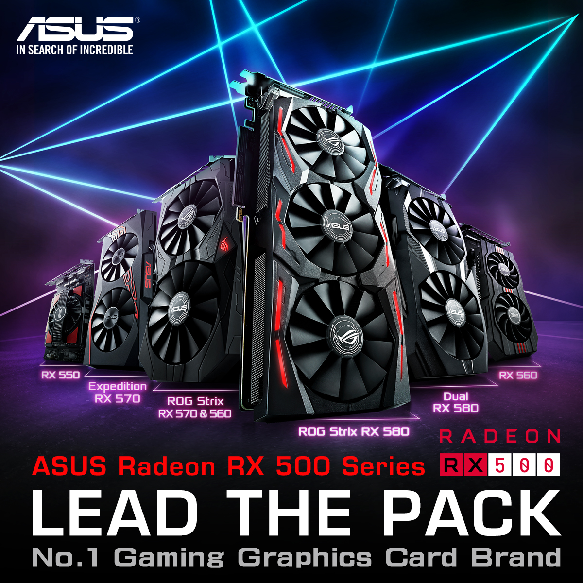asus-radeon-rx-500-series asus radeon rx 500 series เอซุสเปิดตัวการ์ดจอ Readeon RX 500 Series ตัวแรงเพื่อคอเกมส์มิ่งตัวจริง