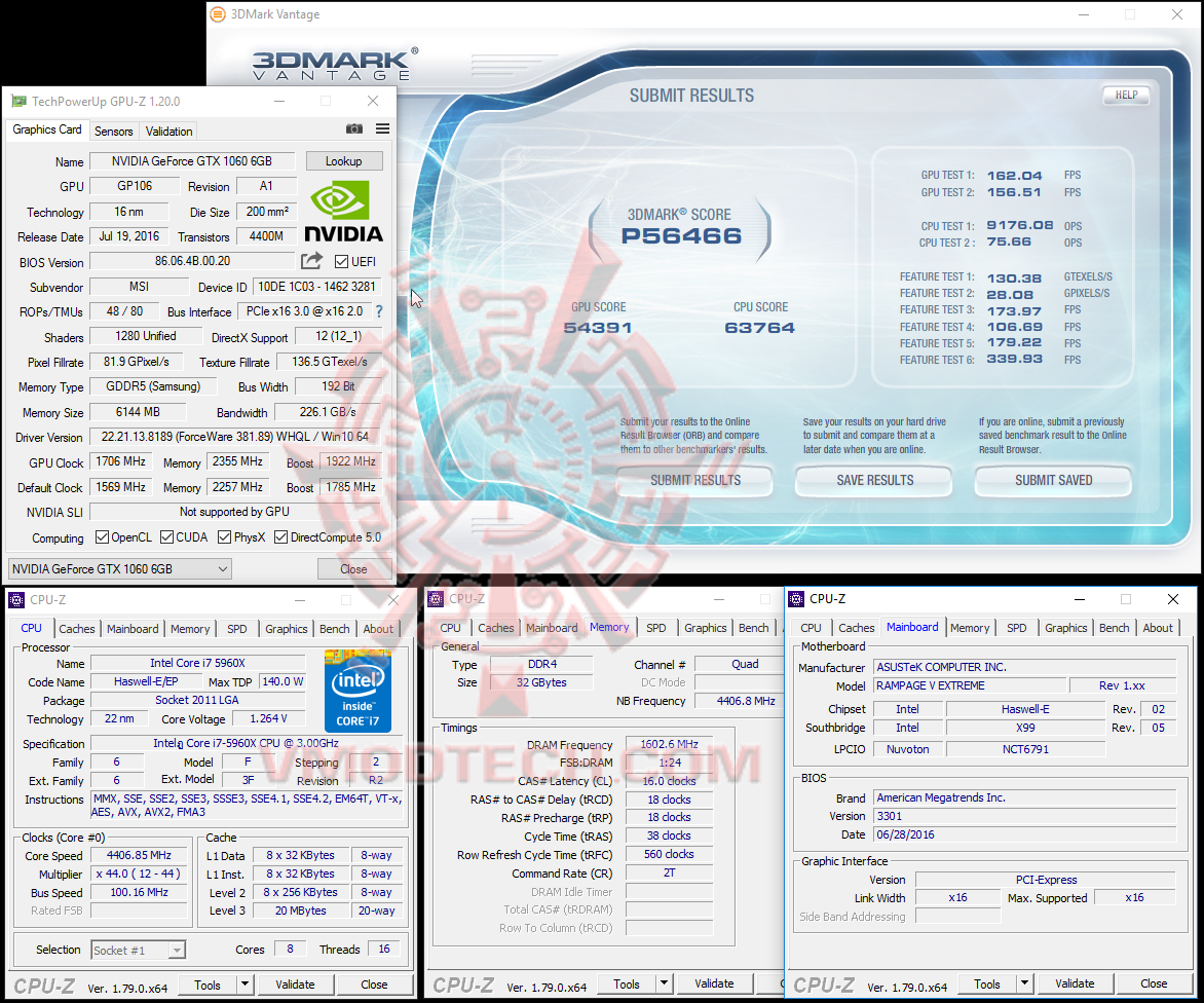 vantageoc MSI GeForce GTX 1060 GAMING X PLUS Review