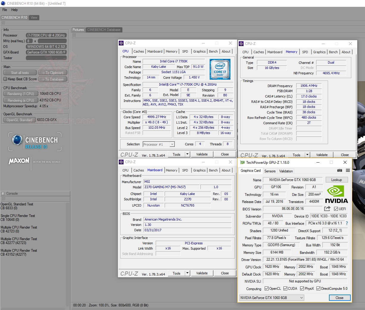 cine10 MSI Z270 GAMING M7 REVIEW