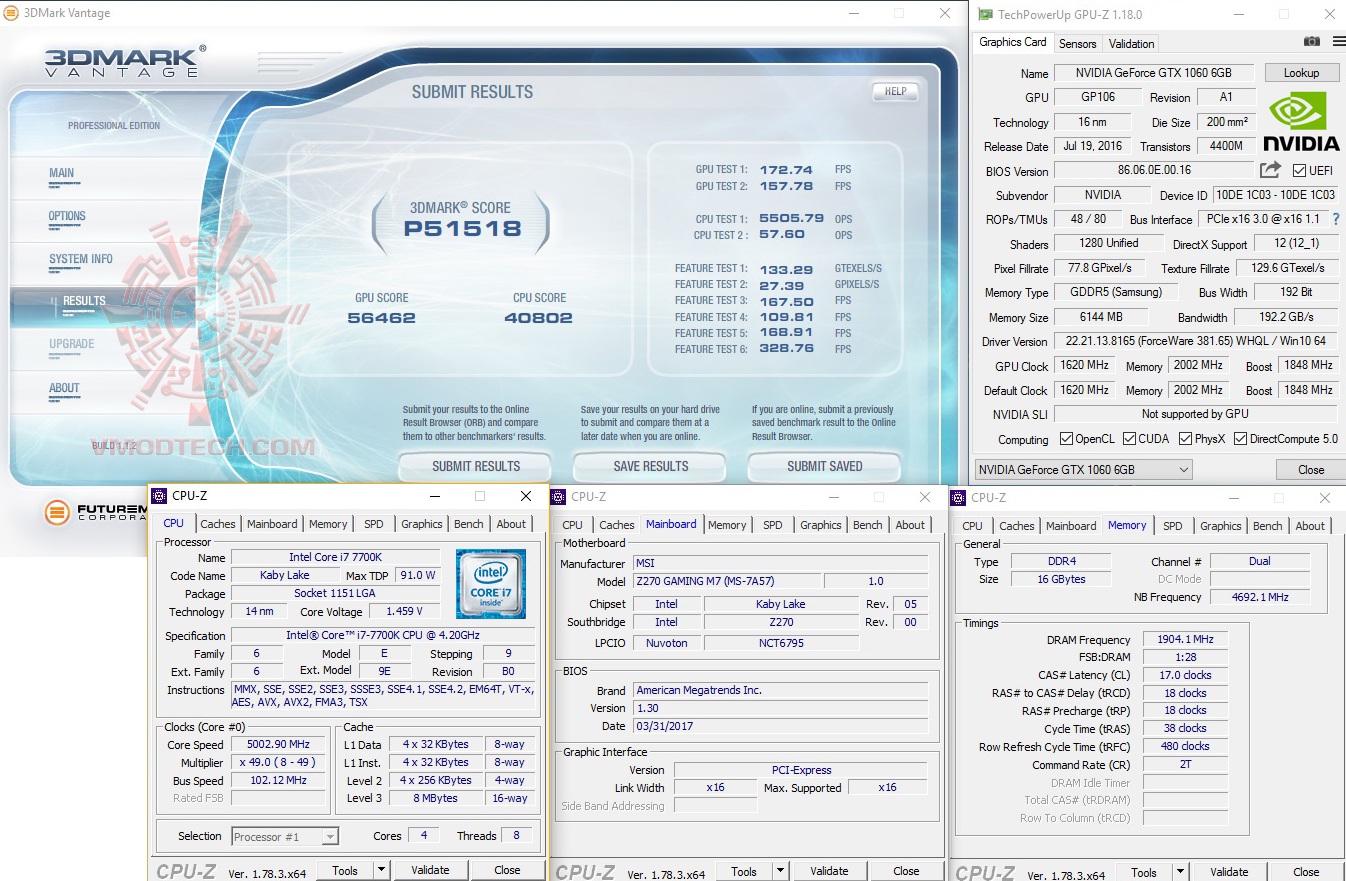 vt MSI Z270 GAMING M7 REVIEW