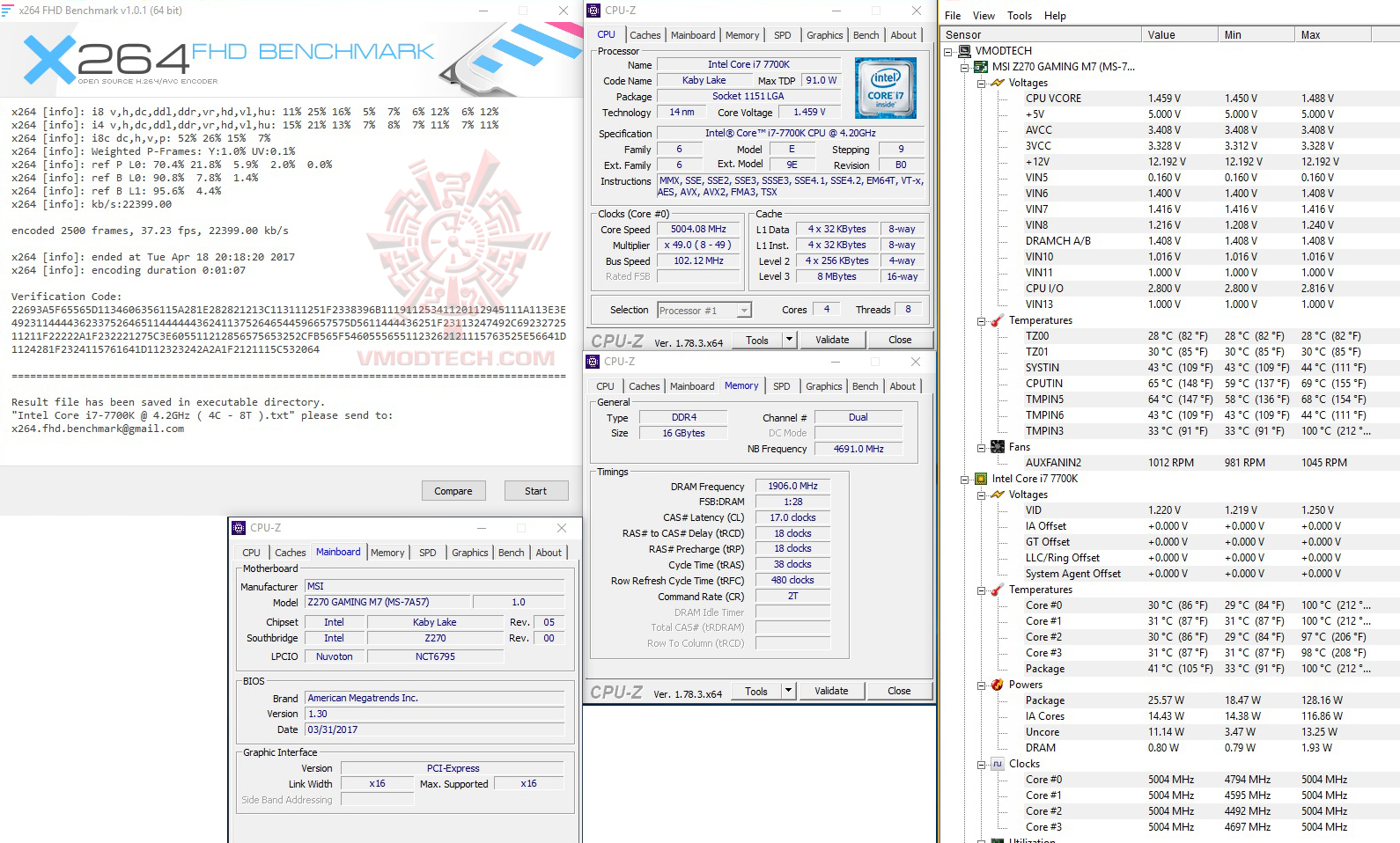 x264 2 MSI Z270 GAMING M7 REVIEW