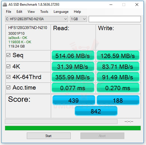as ssd Acer Aspire GX 785 Review 