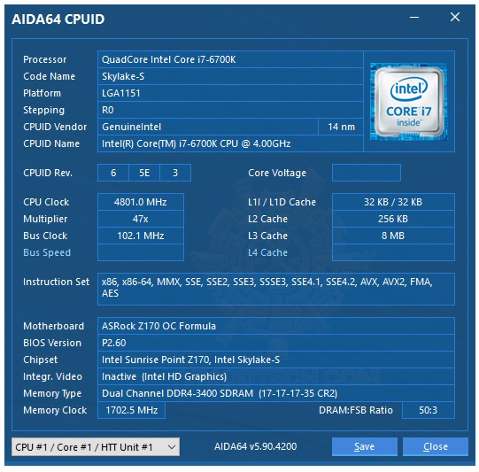 aida64 34 GEIL EVO X RGB DDR4 2400Mhz 8GB CL16 Review 