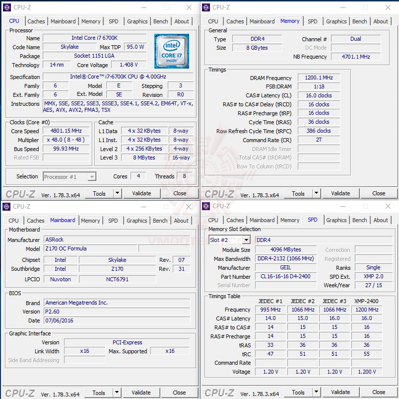 cpuid GEIL EVO X RGB DDR4 2400Mhz 8GB CL16 Review 