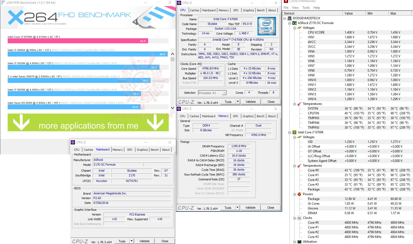 x264 GEIL EVO X RGB DDR4 2400Mhz 8GB CL16 Review 