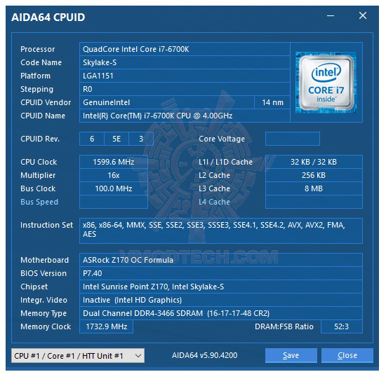 aida64 cpu2 G.SKILL Trident Z RGB DDR4 3200 (8X2) 16GB REVIEW