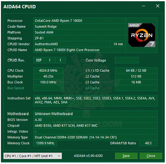 aida64 MSI B350 PC MATE REVIEW