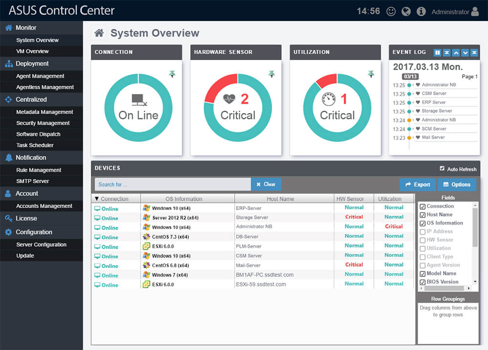 asus control center hardware software monitoring 1 ASUSPRO E520 B123Z/CSM Ultra Slim Mini PC Review 