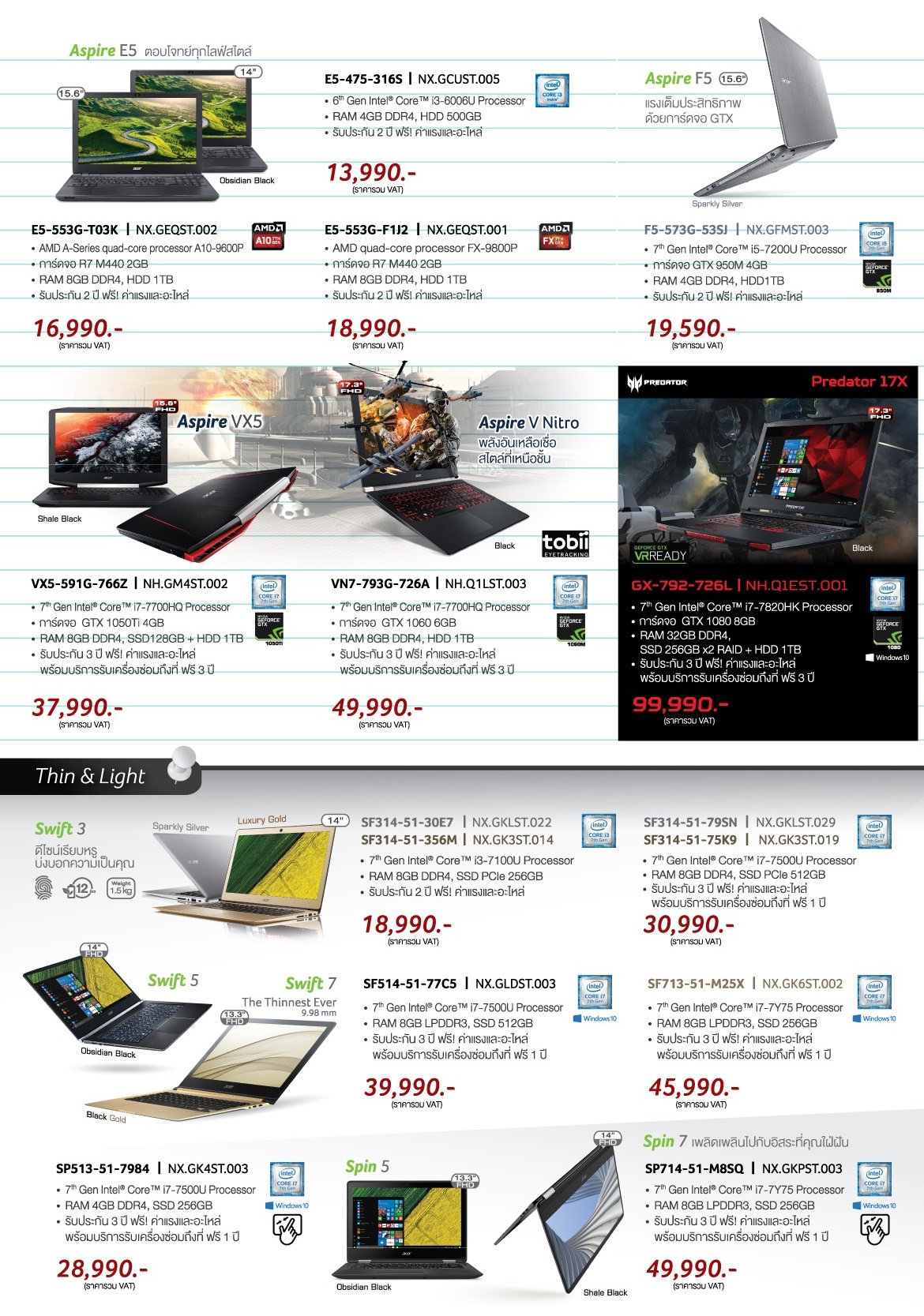 nw may back to school 2017 2 เอเซอร์จัดโปรโมชั่น “Back to School ” ส่งขบวนสินค้าไอทีสเปคเด็ด ราคาโดนใจ พร้อมรับประกันเพิ่มทันที เมื่อลงทะเบียนผ่าน Facebook/AcerThailand 