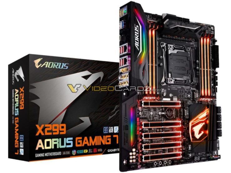 gigabyte x299 aorus gaming 7 1000x750 740x555 GIGABYTE เผยโฉมเมนบอร์ดรุ่นใหม่ล่าสุดทั้ง 3รุ่น ในชิบเซ็ต X299 ในรุ่น AORUS X299 Gaming 3, Gaming 7 และ Gaming 9 