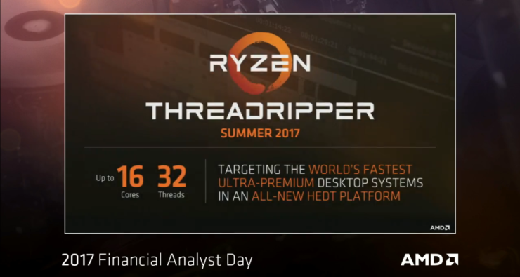 amd threadripper 740x395 แอบส่องรุ่นซีพียูสุดแรง AMD Ryzen 9 Threadripper 1998X และ Threadripper 1998 16 Core / 32 Threads ที่กำลังจะเปิดตัวในเร็วๆนี้  