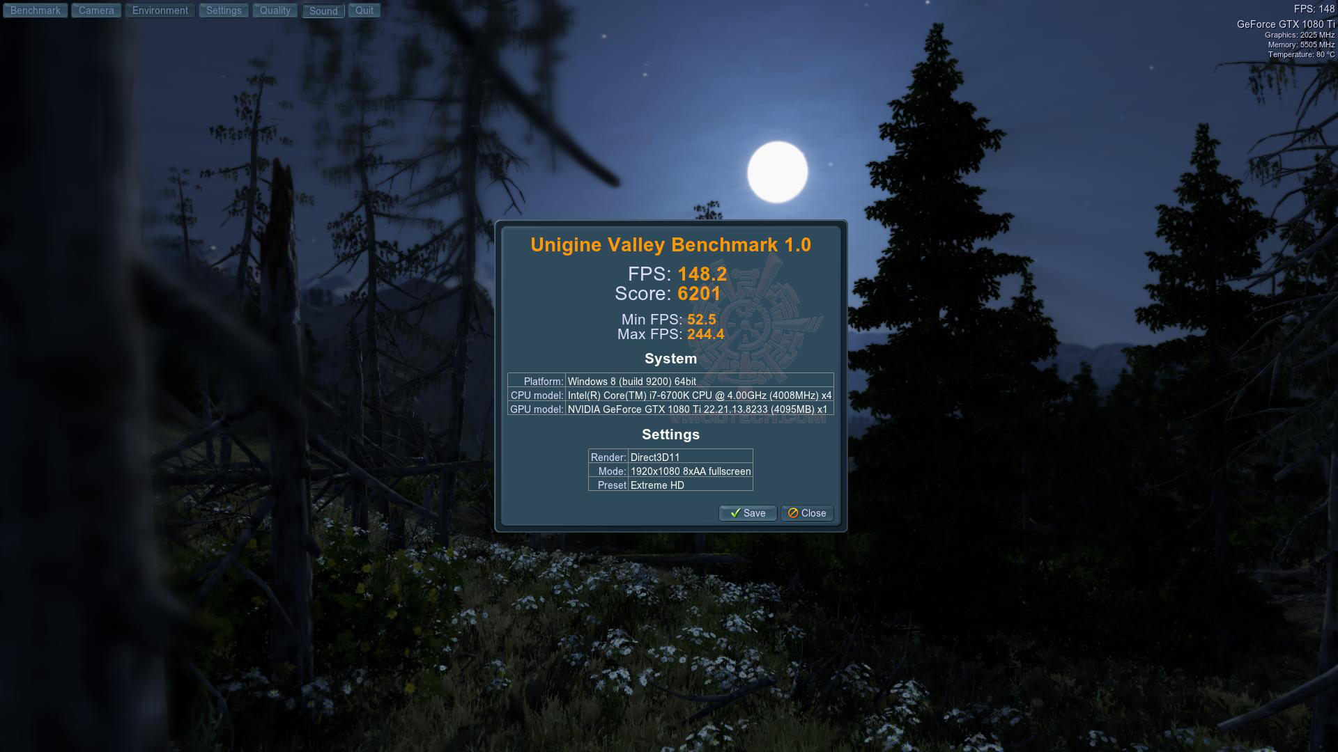 valley 2017 05 23 05 30 24 14 ASUS ROG Poseidon GeForce GTX 1080 TI 11GB Platinum Edition Review 