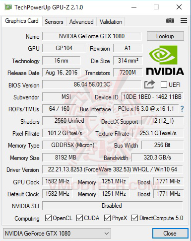 gpuz MSI GT73VR 7RF TITAN PRO REVIEW