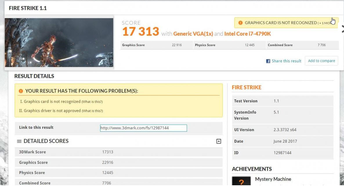 2017 06 29 7 53 39 หลุดผลทดสอบ AMD Vega Frontier Edition กับคะแนน 3DMark Firestrike ที่ทำได้เหนือกว่า GTX 1080 