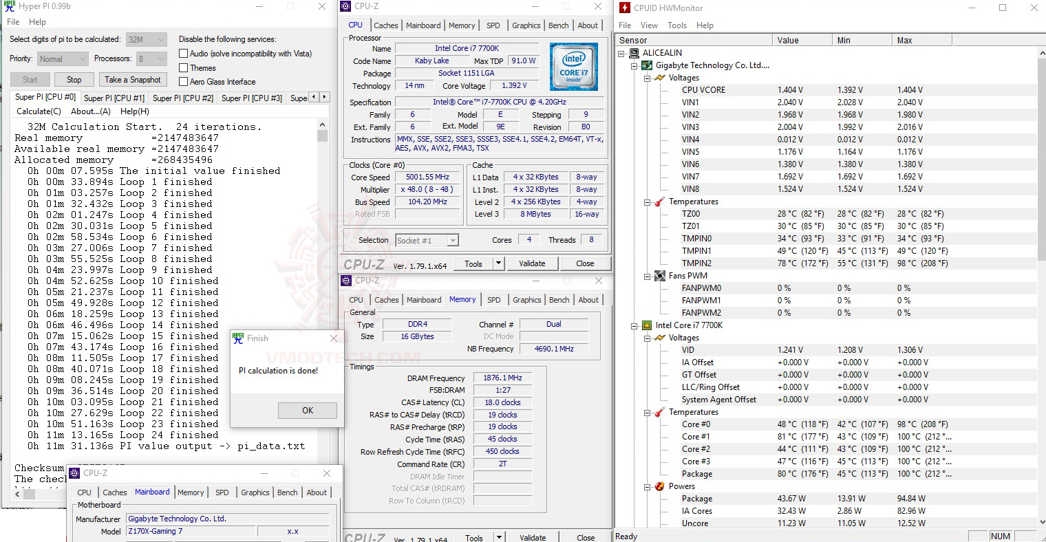 h32 1 GIGABYTE GA Z170X Gaming 7 On Intel Core i7 7700K Review