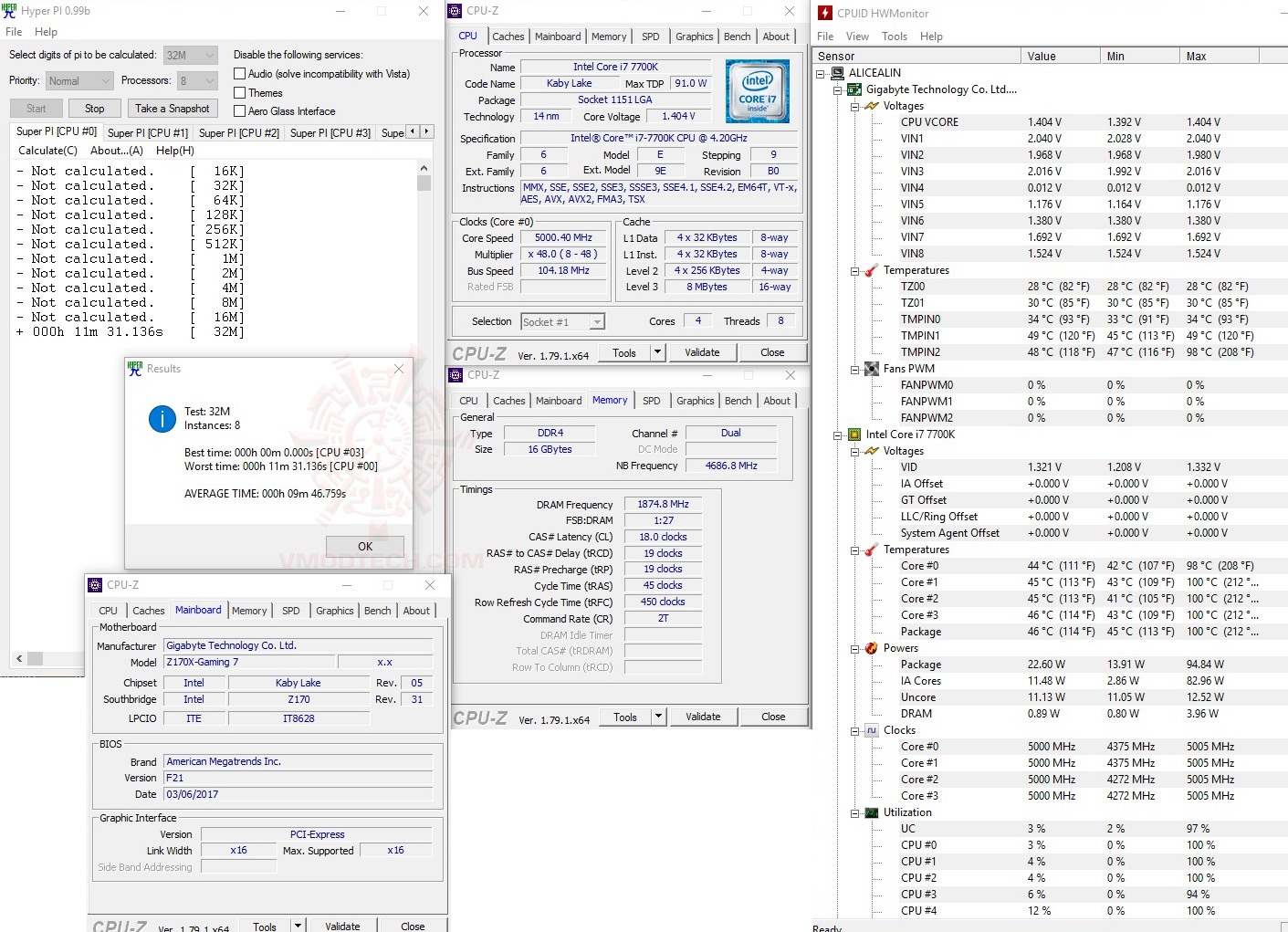 h32 2 GIGABYTE GA Z170X Gaming 7 On Intel Core i7 7700K Review