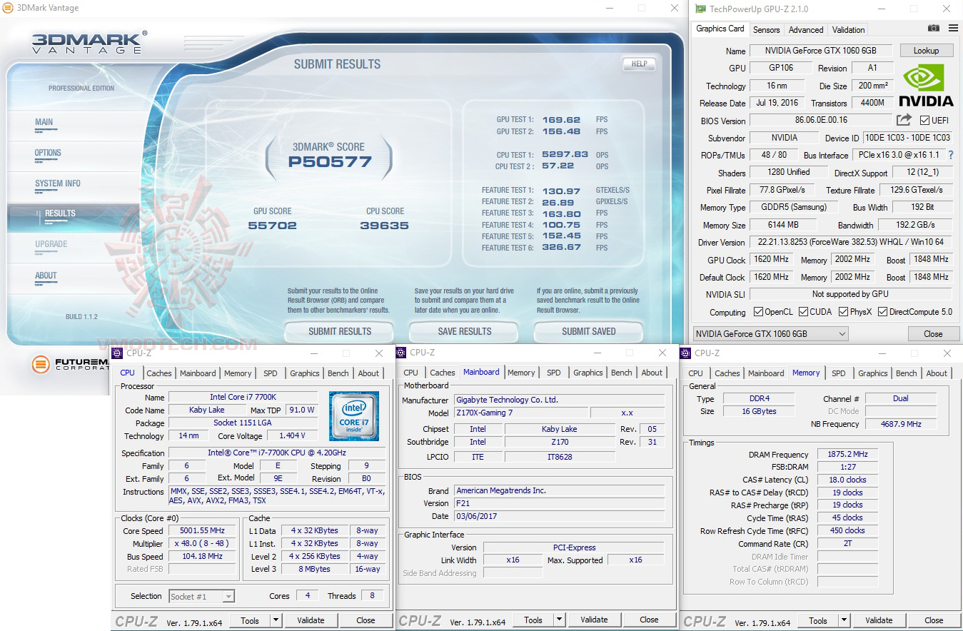 vt GIGABYTE GA Z170X Gaming 7 On Intel Core i7 7700K Review