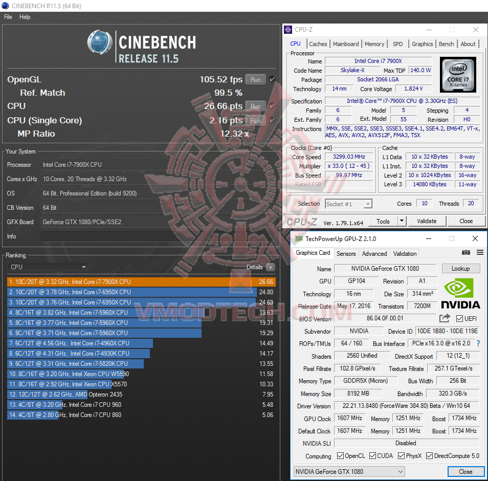 cbr11 GIGABYTE X299 AORUS GAMING 7 with Intel Core i7 7900X Review