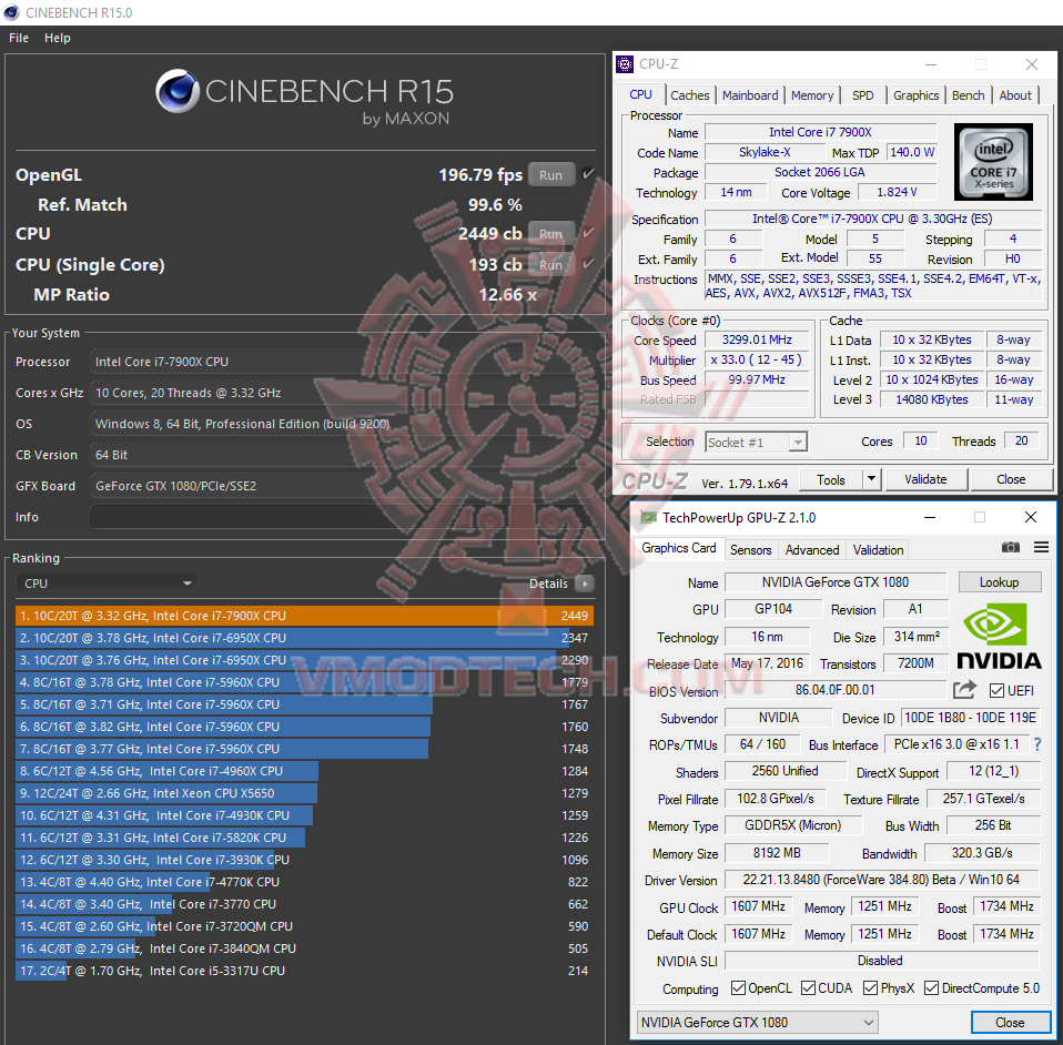 cbr15 GIGABYTE X299 AORUS GAMING 7 with Intel Core i7 7900X Review