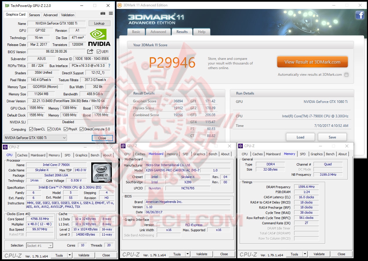 11p 11p MSI X299 GAMING PRO CARBON AC Review