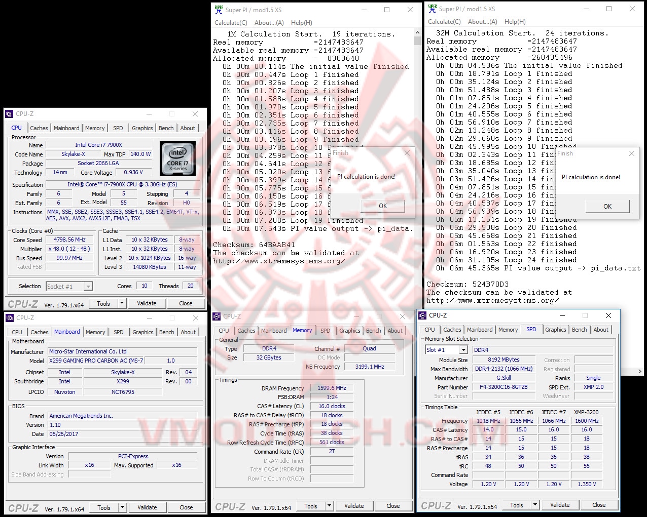 superpi superpi MSI X299 GAMING PRO CARBON AC Review