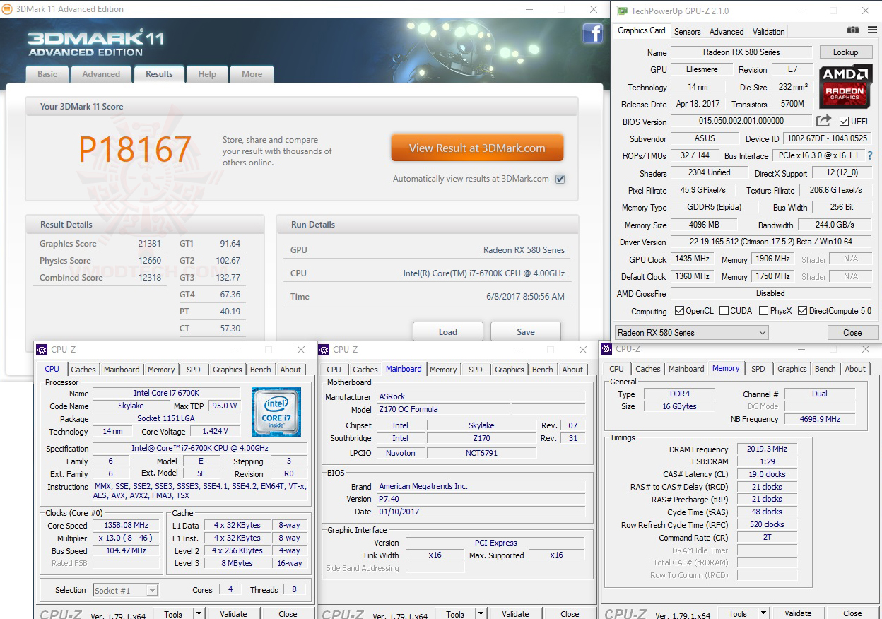 11 oc ASUS DUAL RX580 O4G REVIEW