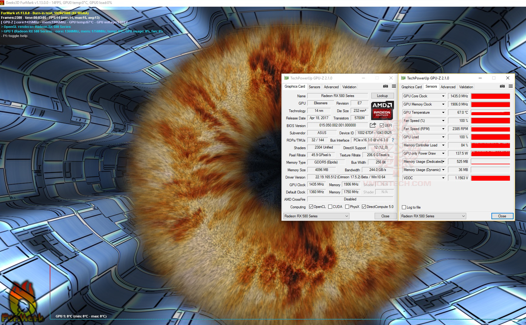 fm oc ASUS DUAL RX580 O4G REVIEW
