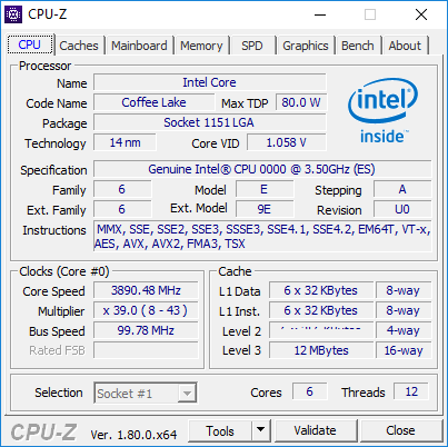 intel-coffee-lake-6-core intel coffee lake 6 core แอบส่องหน้า CPU Z ของ Intel Coffee Lake Core i7 8700K 6 core 12 Threads กัน !!!
