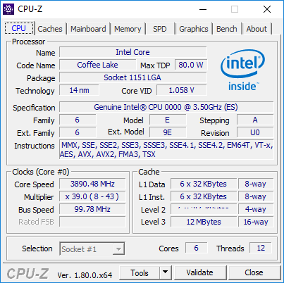 intel coffee lake 6 core แอบส่องหน้า CPU Z ของ Intel Coffee Lake Core i7 8700K 6 core 12 Threads กัน !!!