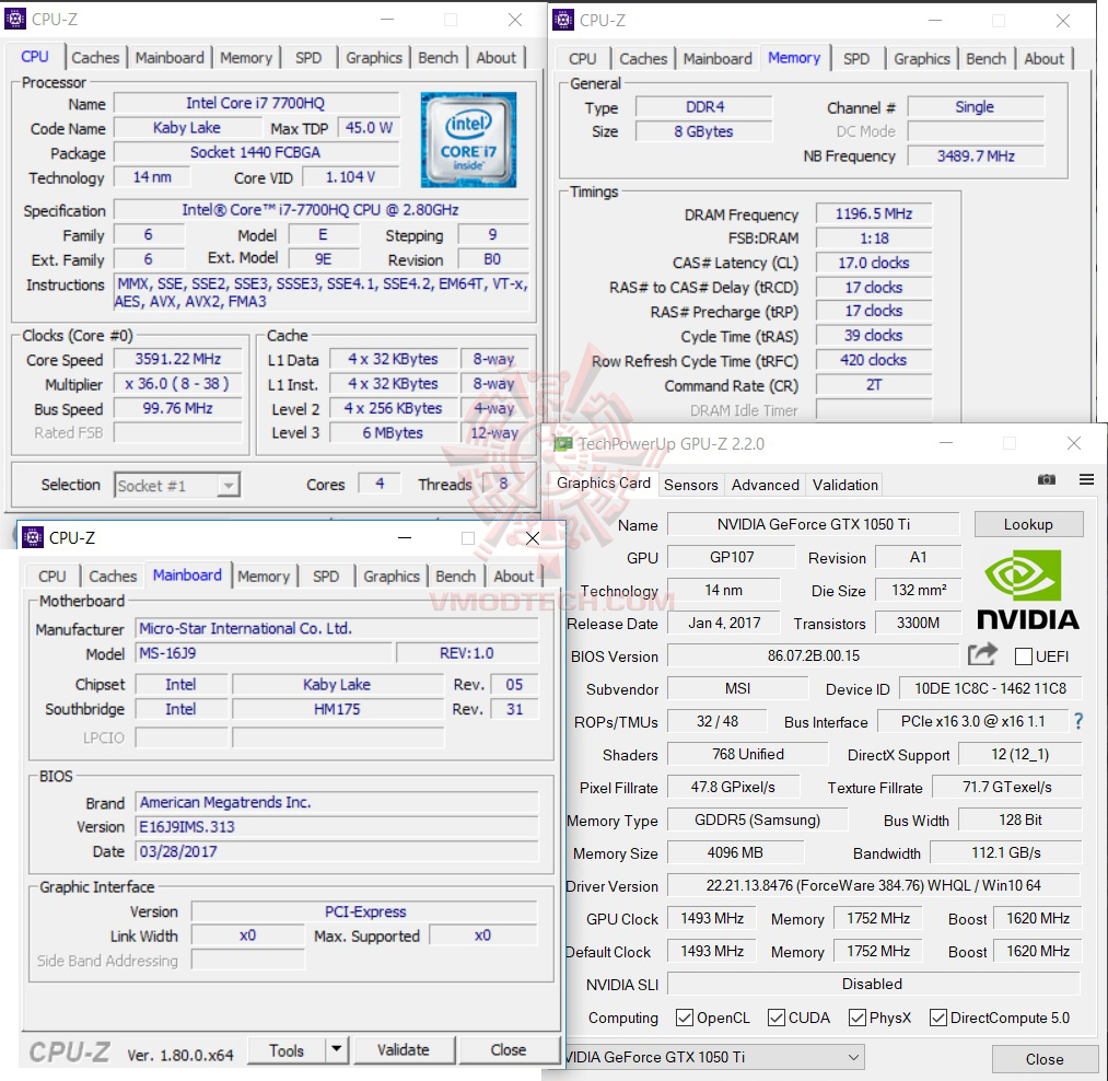 cpuid MSI GE62 7RE Camo Squad Limited Edition Review