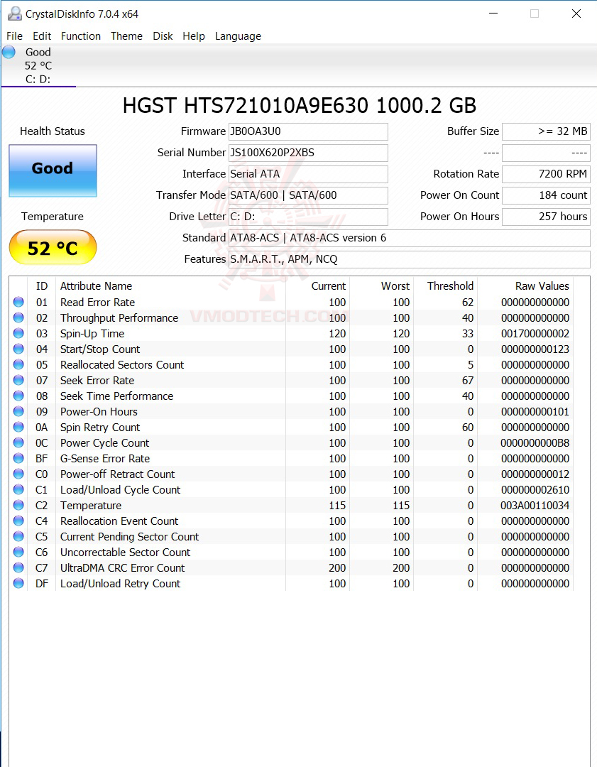 hdd info MSI GE62 7RE Camo Squad Limited Edition Review