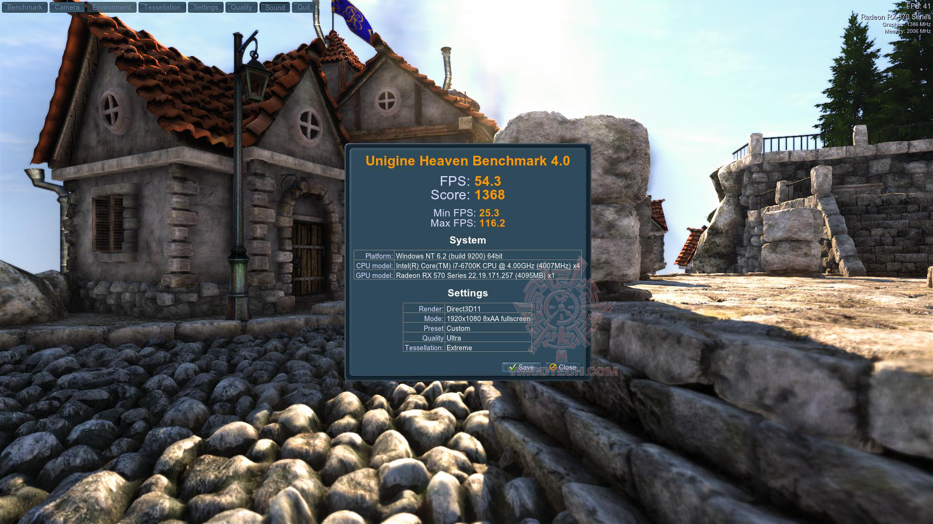 heaven 2017 07 06 06 41 13 89 ASUS ROG Strix Radeon RX 570 OC edition 4GB GDDR5 Review