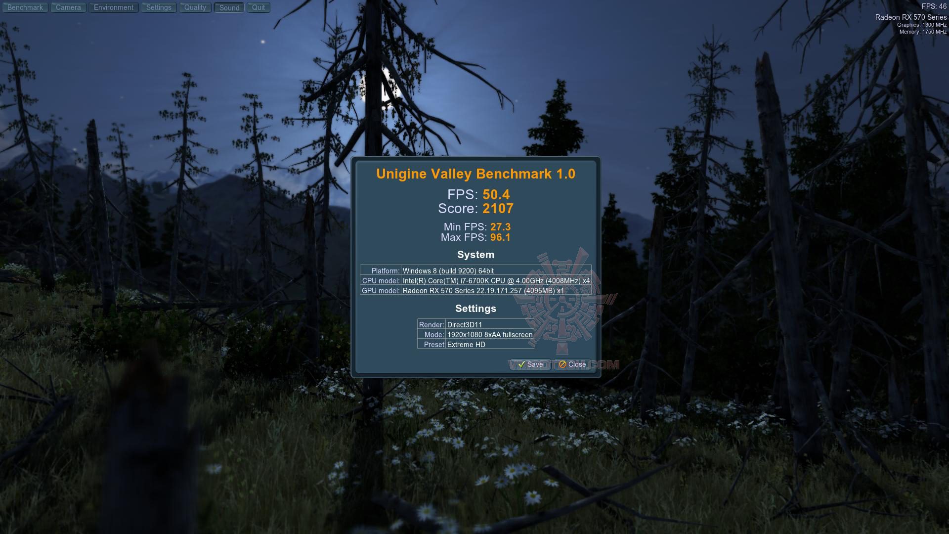 valley 2017 07 05 07 09 37 97 ASUS ROG Strix Radeon RX 570 OC edition 4GB GDDR5 Review