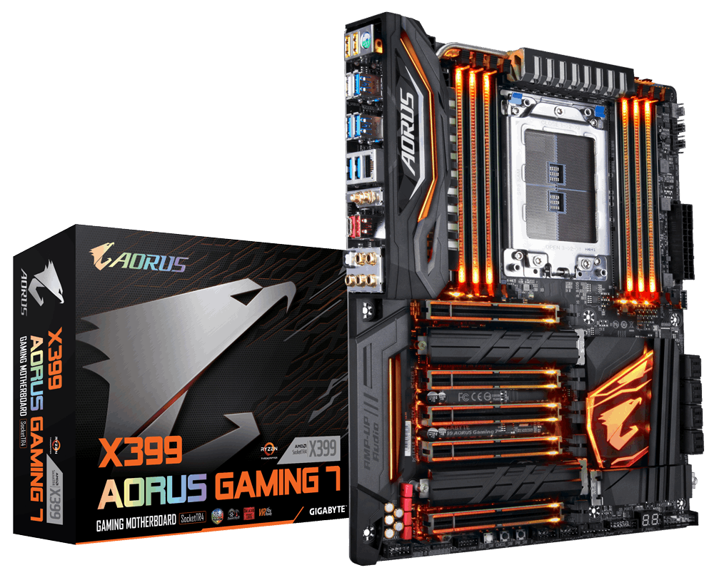 gigabyte x399 aorus gaming 7 1 Gigabyte X399 AOURS Gaming 7 รุ่นใหม่ล่าสุดตัวแรงรองรับซีพียู AMD Ryzen Threadripper TR4 
