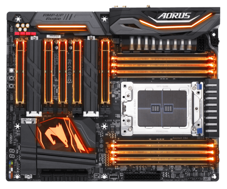 gigabyte x399 aorus gaming 7 3 740x616 Gigabyte X399 AOURS Gaming 7 รุ่นใหม่ล่าสุดตัวแรงรองรับซีพียู AMD Ryzen Threadripper TR4 