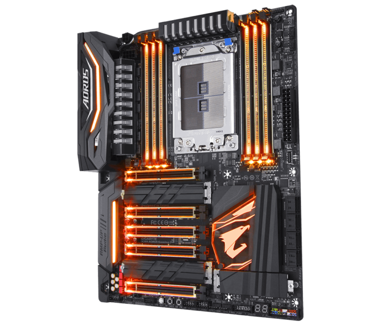 gigabyte x399 aorus gaming 7 4 740x636 Gigabyte X399 AOURS Gaming 7 รุ่นใหม่ล่าสุดตัวแรงรองรับซีพียู AMD Ryzen Threadripper TR4 