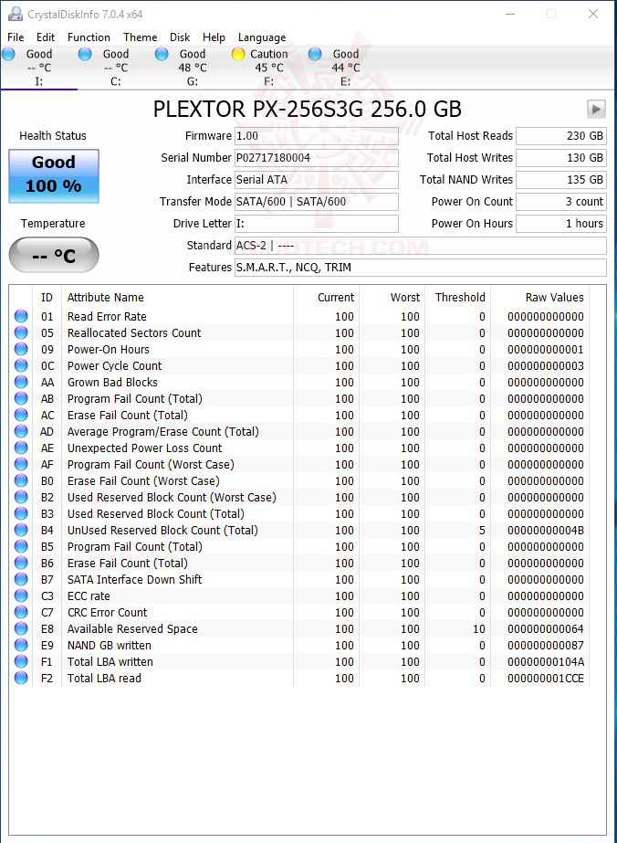 info PLEXTOR S3 M.2 SSD 256 GB REVIEW 