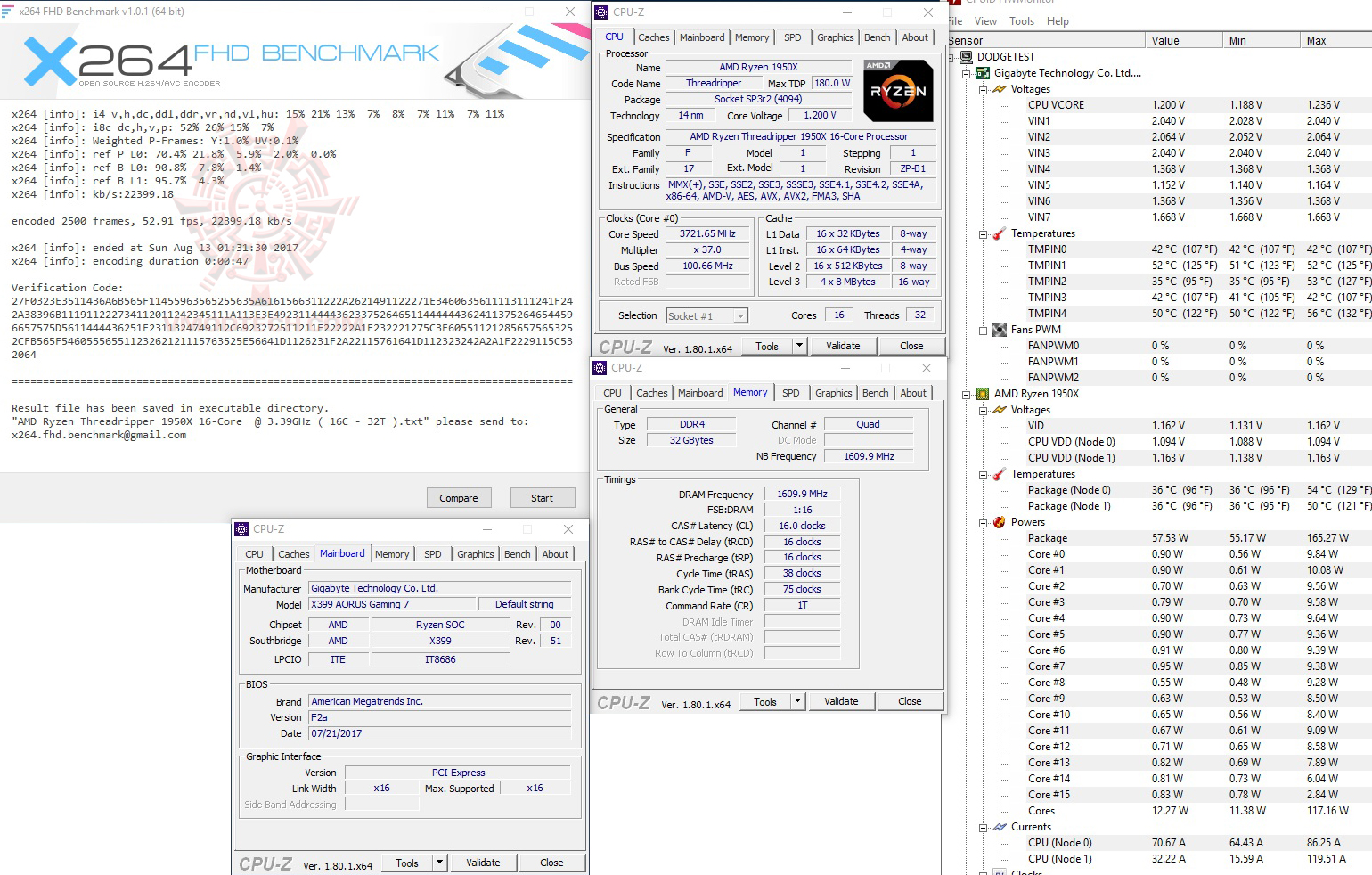 x264 1 AMD Ryzen Threadripper 1950X Review 