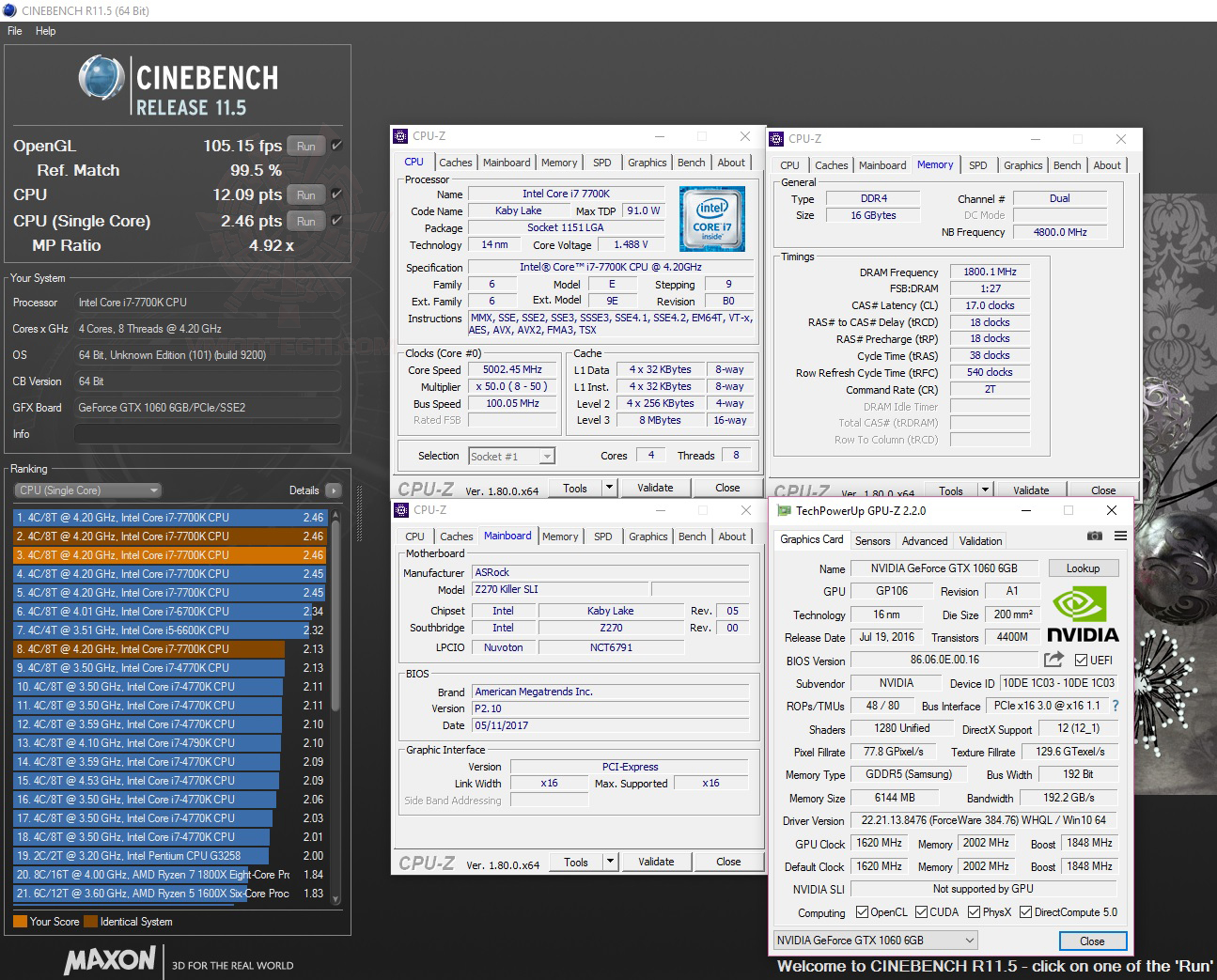 c11 ASRock Z270 Killer SLI Review